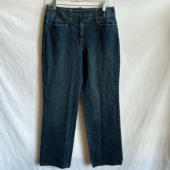 Talbots high rise wide leg trouser blue jeans, size 10 - Picture 1 of 10